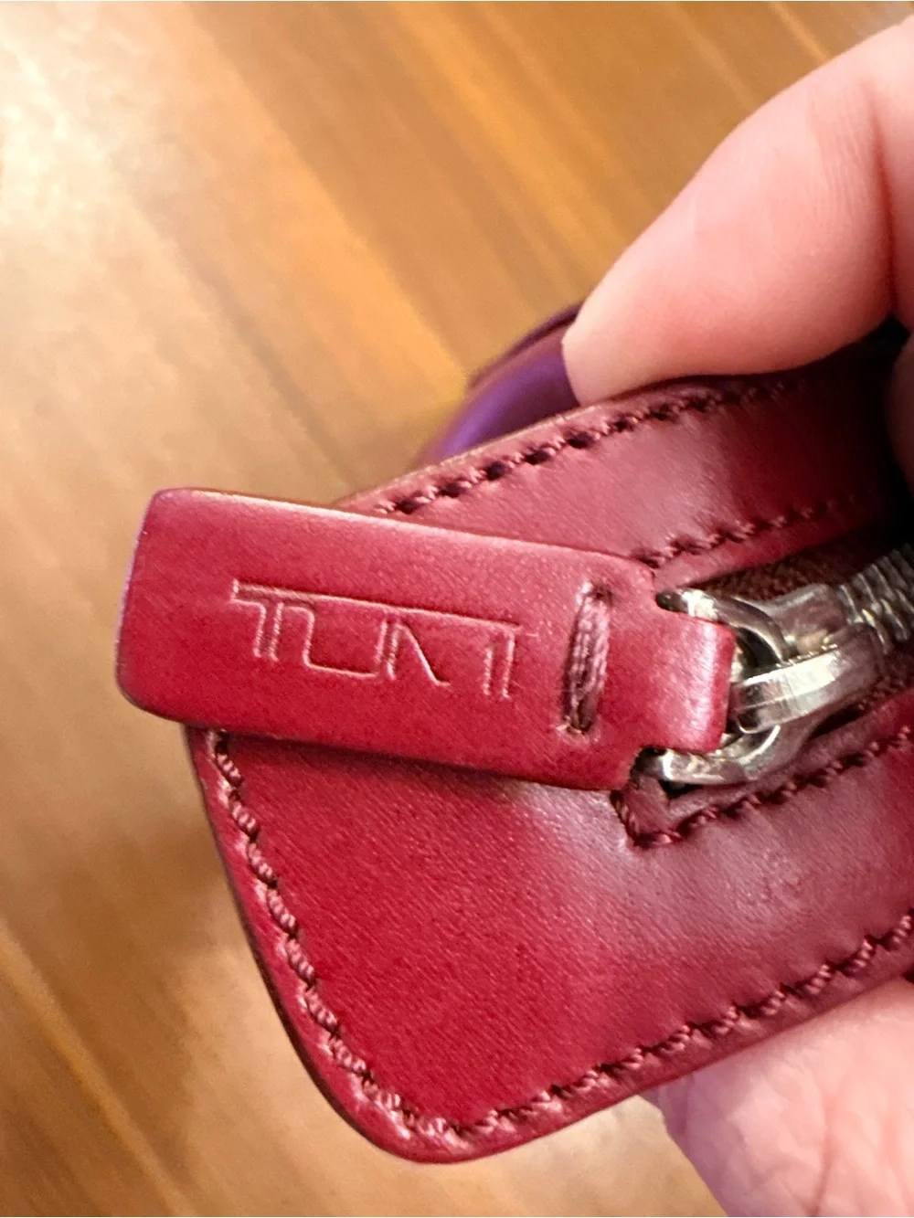 TUMI Vintage Napa Leather Executive Laptop Tote Burgandy Bordeaux Business Bag